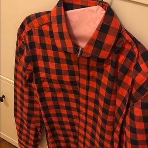 Hugo Boss mens checkered pattern shirt